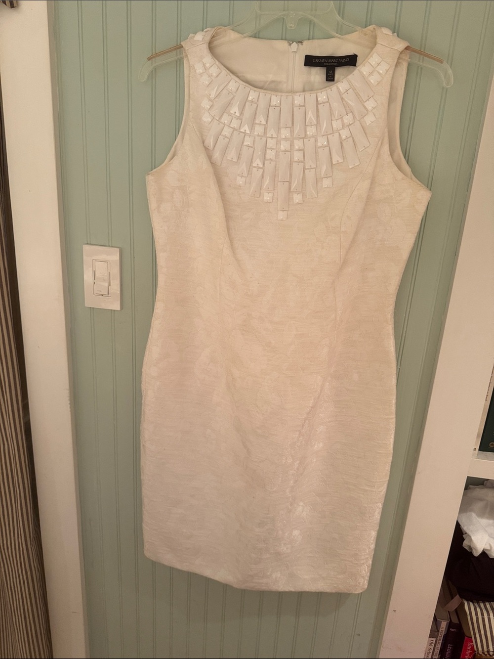 Special Occasion Cream Brocade Cocktail Dress Size 12